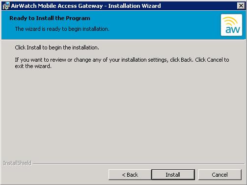 Chapter 6: Installation for Basic (Endpoint only) Configurations 9. Click Finish to close the VMware Tunnel Proxy installer.