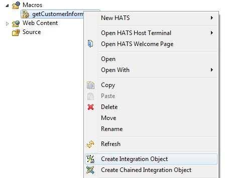 HATS will generate the Integration Object Java class and some support files and place them in the IntegrationObject package under your Source folder. 2.