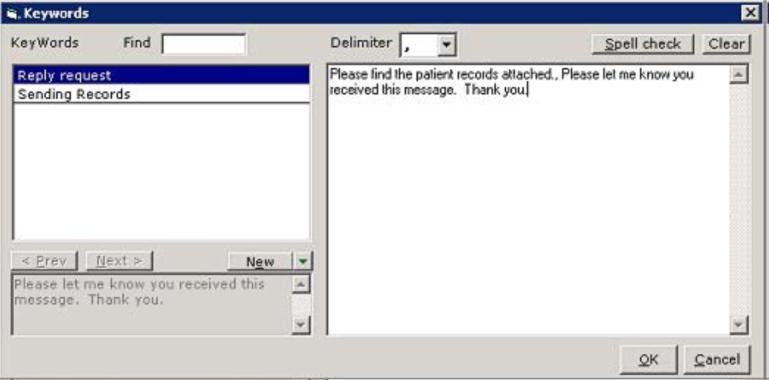 Click to Send Note: attachments can t be added to messages; use Send the ecw P2P Patient Record option instead.