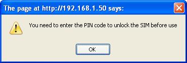 If the SIM Status is ENTER PIN or SIM LOCKED as above then do the following: Click on the Security link.