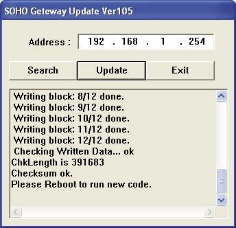 Figure 46 Search for IP Address The IP address of the NB750 is 192.168.1.1 (default value).