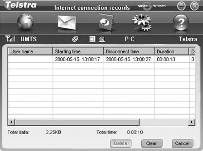 Internet connection records: Click to