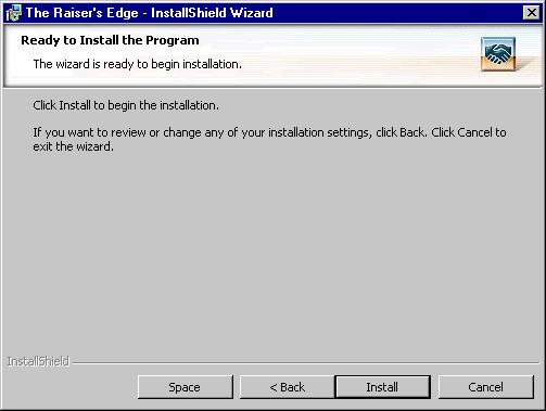 THE RAISER S EDGE INSTALLATION 17 To change the default location, click Change to access the Change Current Destination Folder screen. Browse to the directory to which you want to install the program.