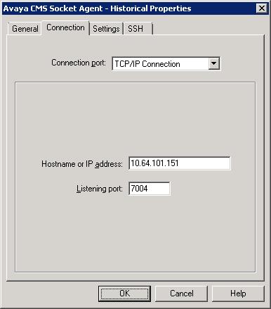 On the Connection tab: Select TCP/IP Connection for Connection port.