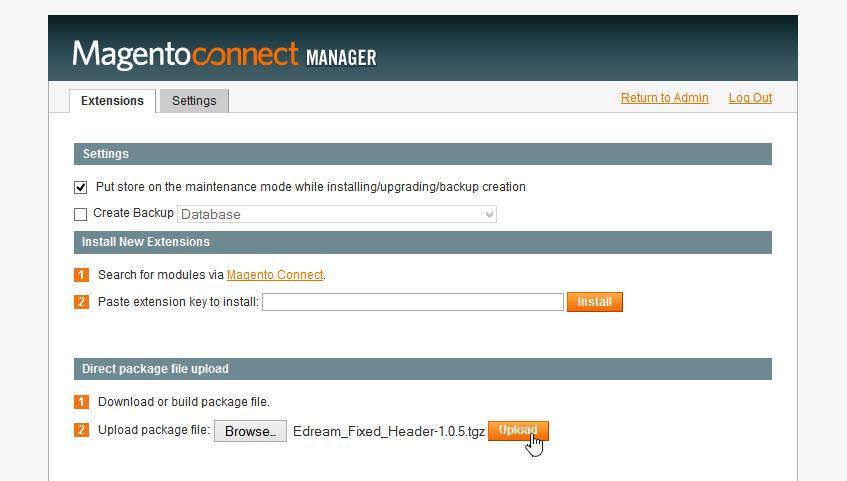 com/downloader/. ( domain - URL where Magento is installed), then introduce username and password to connect.