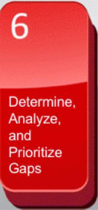 Step 6: Determine, Analyze, and Prioritize Gaps High Level Activities of this Step For each subcategory listed in the Target Profile, record the difference between the desired capability level and