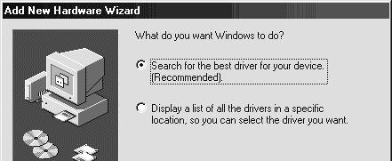 At the prompt shown in Fig 1-12, click Next. Figure 1-12 : Add New Hardware Wizard Prompt 4.