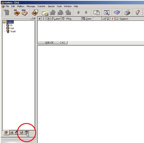 Eudora 4.x, 5.1 1. In Eudora, click Tools and select Options in the pull-down menu. 2. Within the Tool Bar on the left side of the Box, click Getting Started. 3.