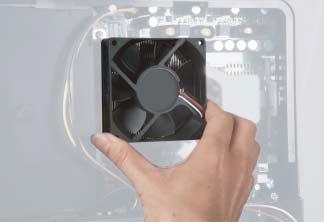 7 Secure the new fan to the heatsink