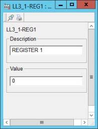 Select the register (left click) to get the faceplate or use the context menu to get the faceplate of an imported register as shown in Figure