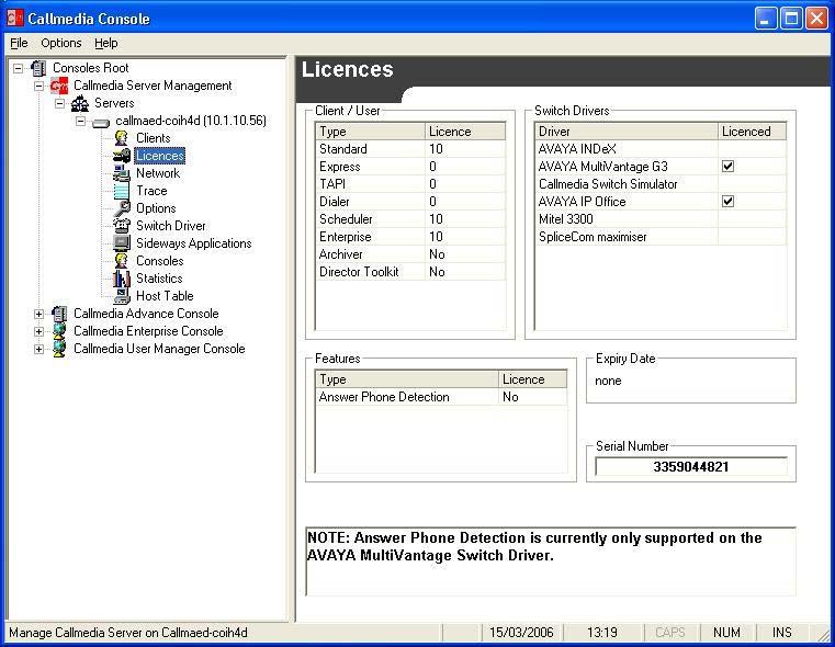 Note the Callmedia Enterprise Database and Callmedia Advance Database are preconfigured during the installation stage of the Callmedia server.