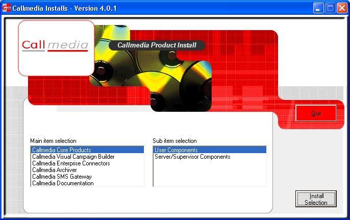 5.5. Callmedia Agent Application Configuration Insert the Callmedia installation CD, and in