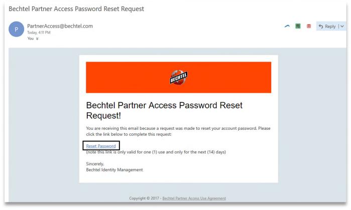 3) A password reset notification will be sent to your email address.