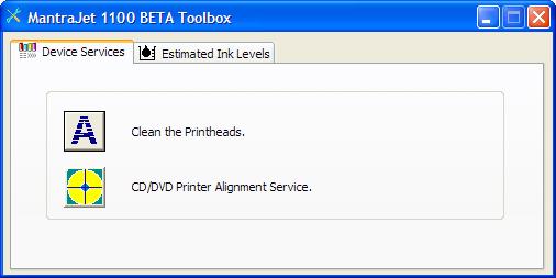 Printer Services: Printer services option can be access from either a Features or a Color tab of a Printing Preferences. Estimated Ink Levels Displaying the ink level.