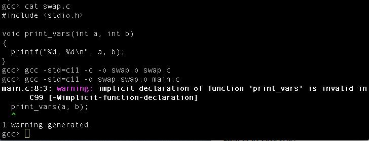 9. Refactor: Move func to swap.c Compiles swap.