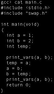 12. Swap first in main Uses standard algorithm We can use print_vars to see if