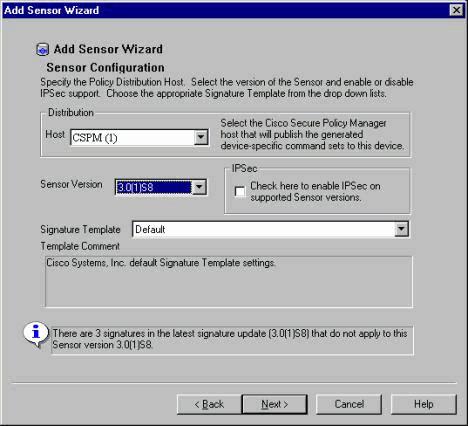 Note: If CSPM does not have the correct Sensor version that you are running on your Sensor, update the signatures on your CSPM host.