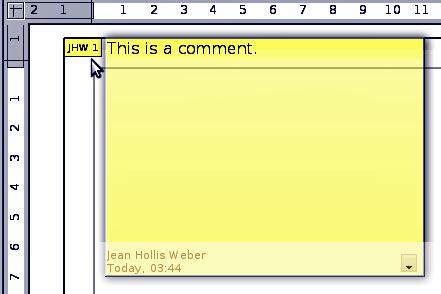 Figure 47: Inserting comments 4) To show or hide the comment markers, go to View > Comments on the main menu bar.