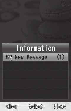 a Select notification If messages are received out of Standby, sender numbers or mail addresses (names if saved in Phone Book), etc. scroll across Display top. Afterward appears (fp.1-3, P.1-13).