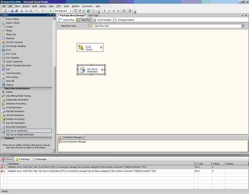 Ta Excel Source predstavlja Excelovo datoteko, ki jo bomo uvozili iz nekod.