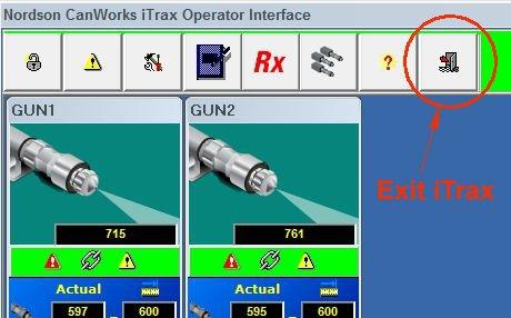 Reprogramming itrax Spray Monitor Modules Before Performing Procedure Verify Nordson CAN Programmer application is loaded on the itrax PC. Plan for a halt in production.
