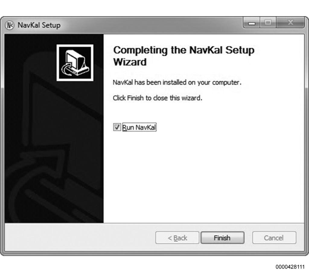 GETTING STARTED Figure 2 Setup Wizard Completing NavKal Setup 7. Ensure that the Run NavKal box is checked. 8.