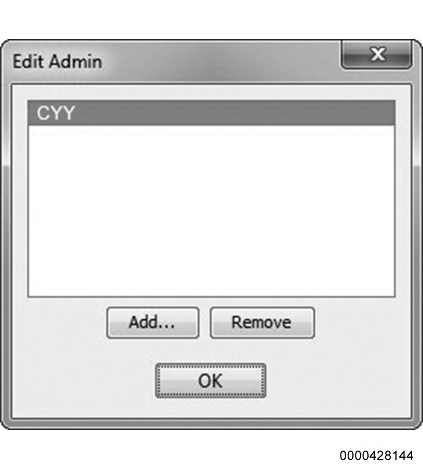 Figure 20 Password Expiration Information Window Edit Admin Select Edit Admin menu option (Figure 10, Item 4) to display list of