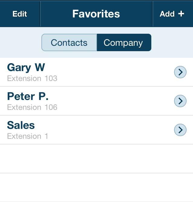 Favorites Call Log Quickly find the people you contact frequently by adding them to your Favorites.