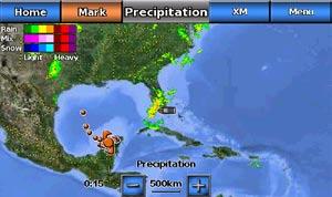 Marine Mode: Using XM WX Weather and Audio Viewing NEXRAD Radar Information NEXRAD shows precipitation, from very light rain and snow up to strong thunderstorms, in varying shades and colors.