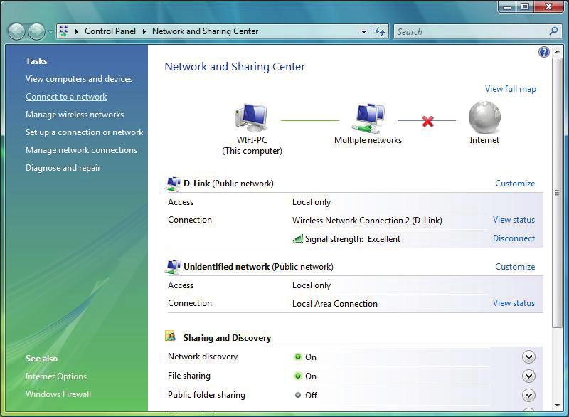 Section 5 - Connecting to a Wireless Network Using Windows Vista Windows Vista users may use the convenient, built-in wireless utility.