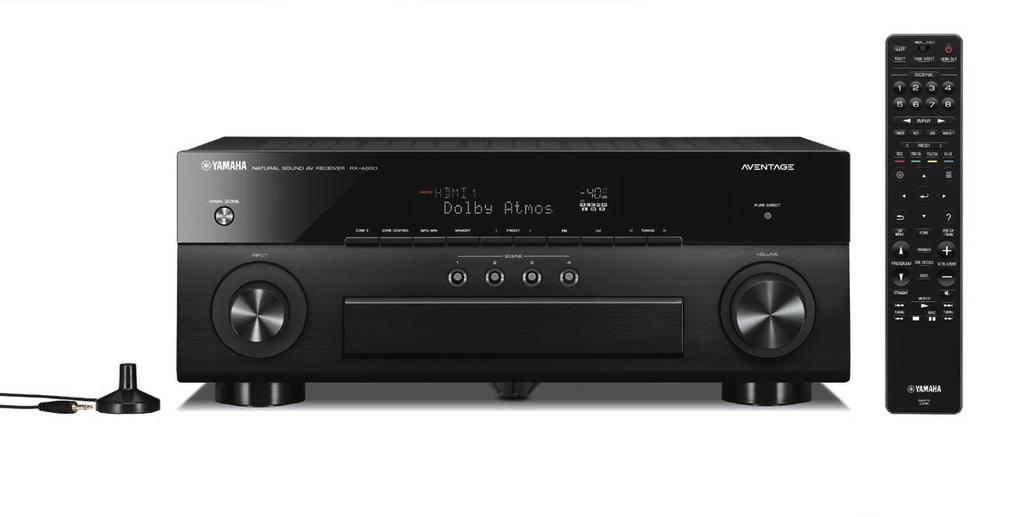 7.2-channel AVENTAGE model features enhanced sound quality, high power and exceptional functionality. Dolby Atmos and DTS:X.