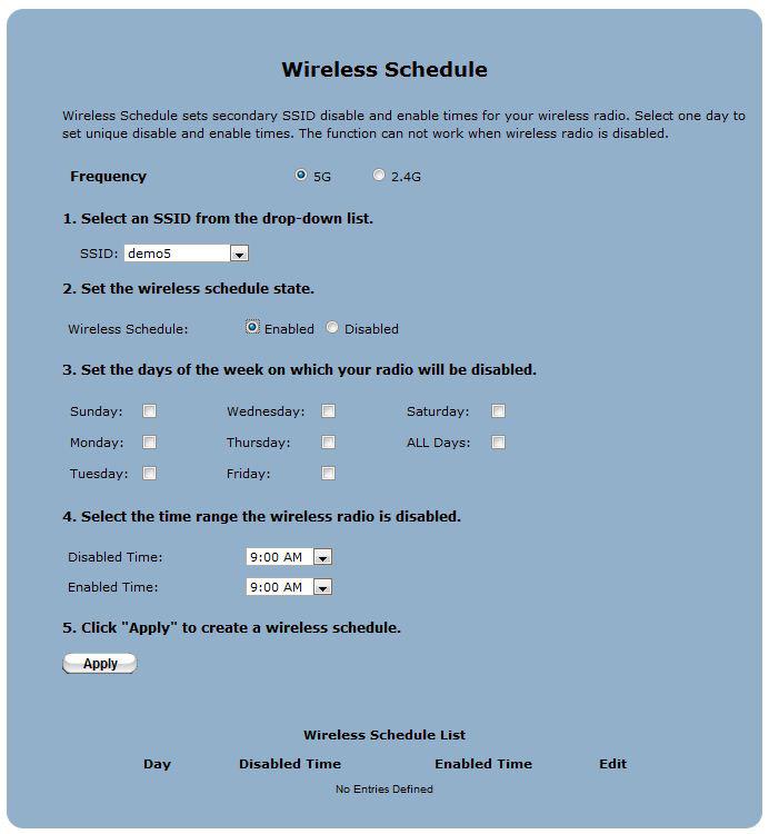 R3000 Wireless Router 4. Select a filtering method.