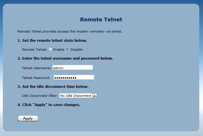 Advanced Setup 4. Set the remote management port. It is set to port 443 by default.