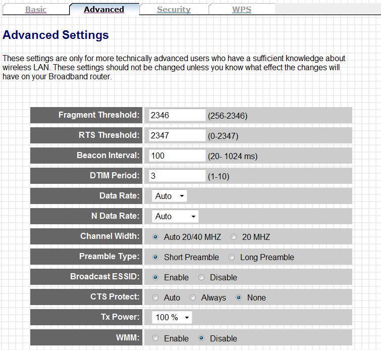 3-5-2 Advanced Settings In this menu, you can configure advanced wireless settings of this projector server.