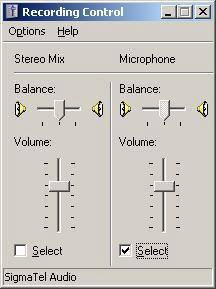 Audio Driver Installation Procedure Notes 1. The STAC9200 CODEC provides Line-Out and MIC functionality ONLY. Figure 17 SigmaTel Audio Controls (Windows XP Professional 32-bit SP2 O/S) 2.