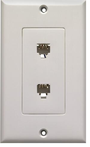 Two solderless jacks can be connected independently or in series, utilizing one or two lines.