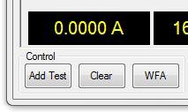 5.5.1.1 Add Test option. On completion of the harmonics test, the start /stop button (see below) changes to Add Test. This allows the user to run an extra harmonics test if required.