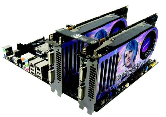 How NVIDIA SLI TM technology works: In an SLI configuration, two SLI-ready graphics cards of the same model and the same manufacturers are connected together via SLI bridge connector in a system that