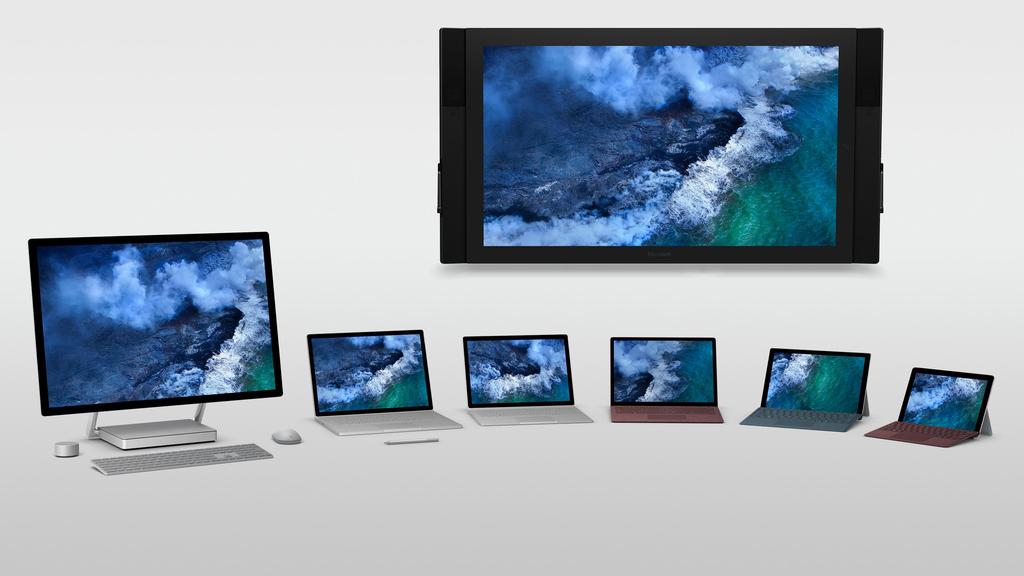 Meet the Surface family Surface powers the modern classroom Surface Hub Unlock the power of the group Surface Studio Surface Book 2