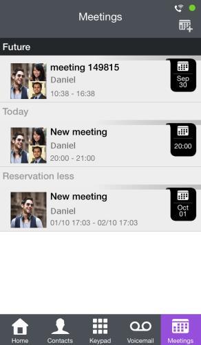 III.12 III.12.1 Meeting Create a meeting 1. Select the meeting tab. 2. Create a new meeting. 3.