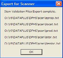 Once the files are created, the scanning program will present a utility to upload the files to the scanner.