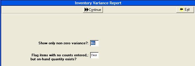 Variance Report Once the Edit List has been run, the Variance Report button is accessible.