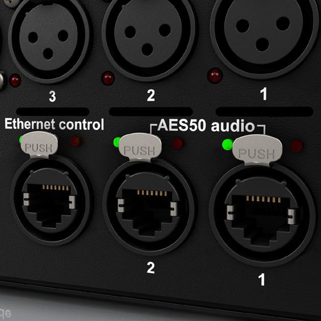 Remote Console or Front Panel Control All configuration settings for can be set either remotely from the mixing console, or directly via the intuitive