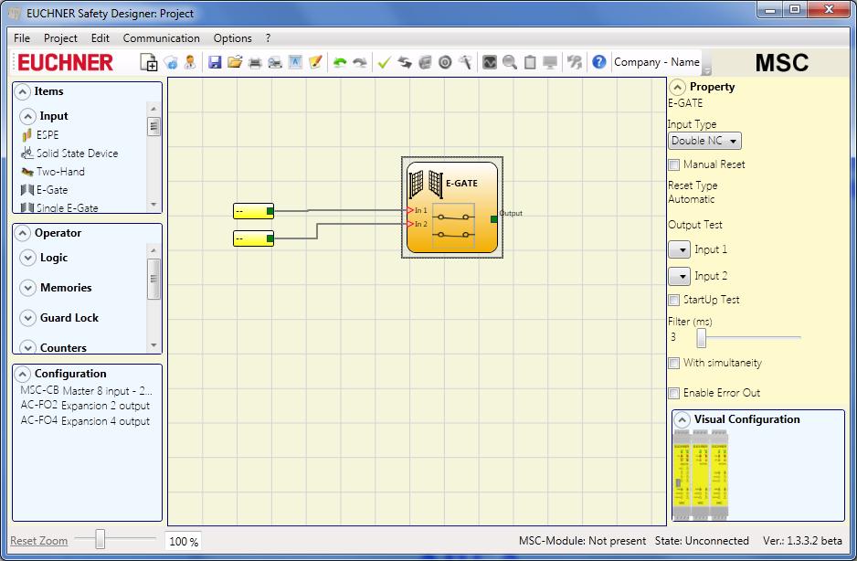 Creating the diagram (Figure 16) Once you have selected your system composition, you are ready to configure the project.