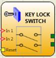 Key lock switch reset: If selected this enables the request to reset each time the command is activated. Otherwise, enabling of the output directly follows the input conditions.