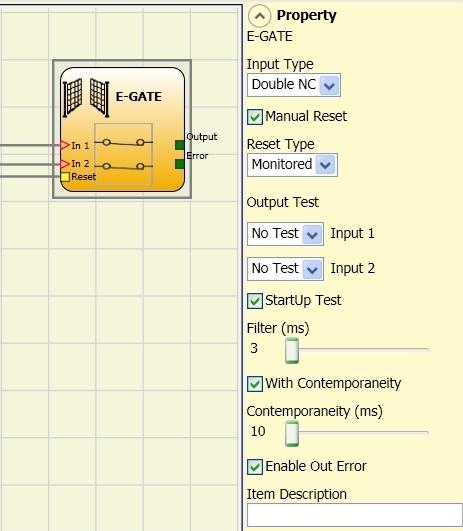 pushbutton to run a complete function test and enable the output. This test is only requested at machine start-up (when the unit is switched on).