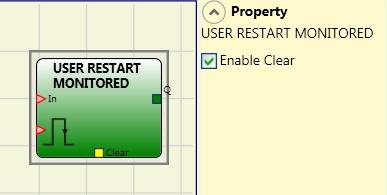 enables the saving process to be reset.
