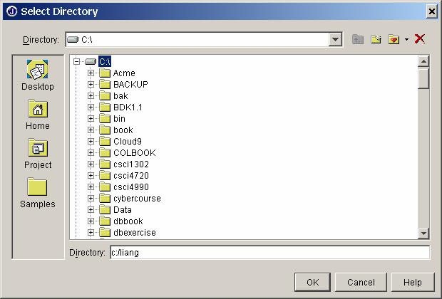 Figure 2.3 You can select or specify a directory in the Select Directory dialog box. Figure 2.4 You can select or specify a directory in the Select Directory dialog box. 4.