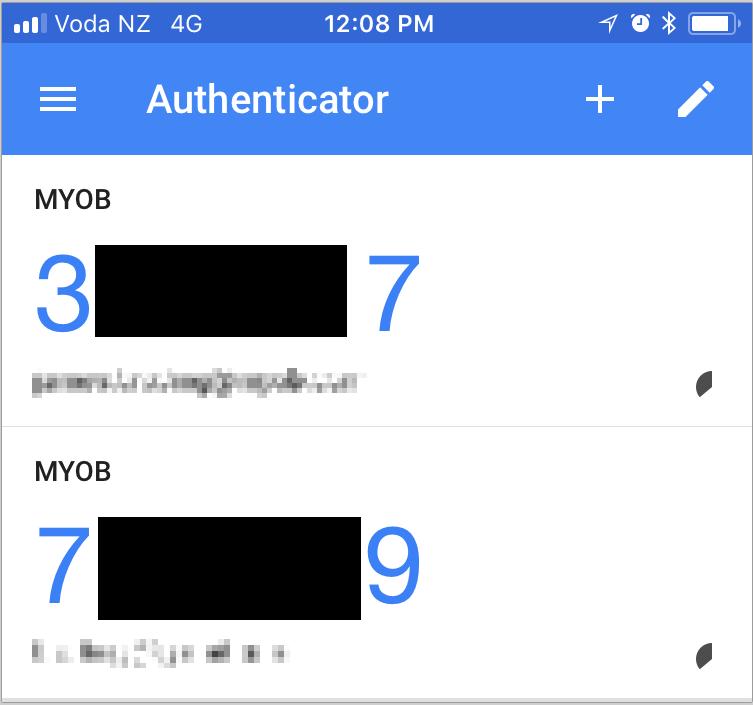 3 You will now be directed to a page similar to the example on the left, which is used as part of the configuration of the Google Authenticator app.