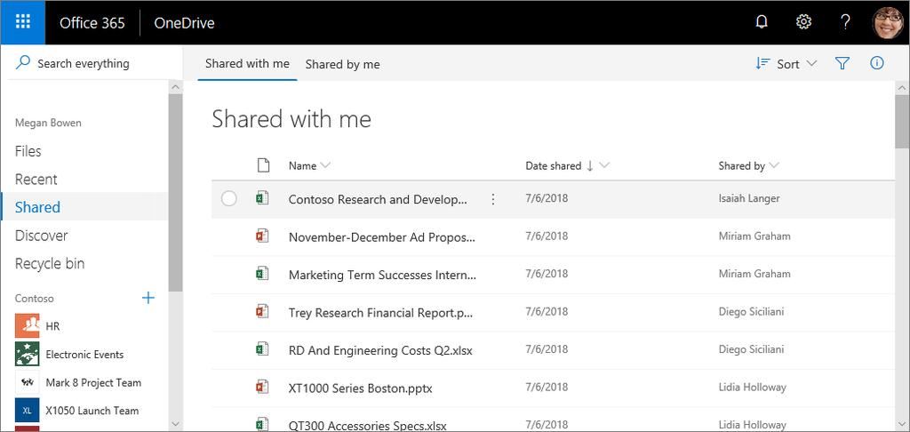 Access the file you want Search for files across Office 365 See recently used files sorted by date See files that have been shared
